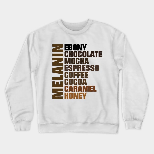 Melanin Shades of Brown Crewneck Sweatshirt by blackartmattersshop